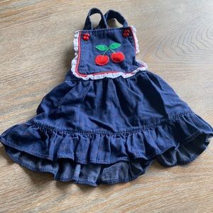 Vintage health Tex cherry dress pinafore 24 months